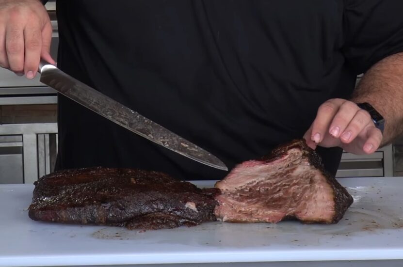 Unwrapping Smoked Brisket 